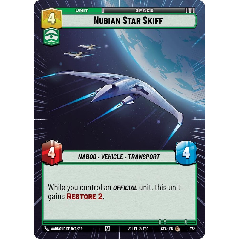 Nubian Star Skiff (872) (Hyperspace Foil) (872) [Secrets of Power]