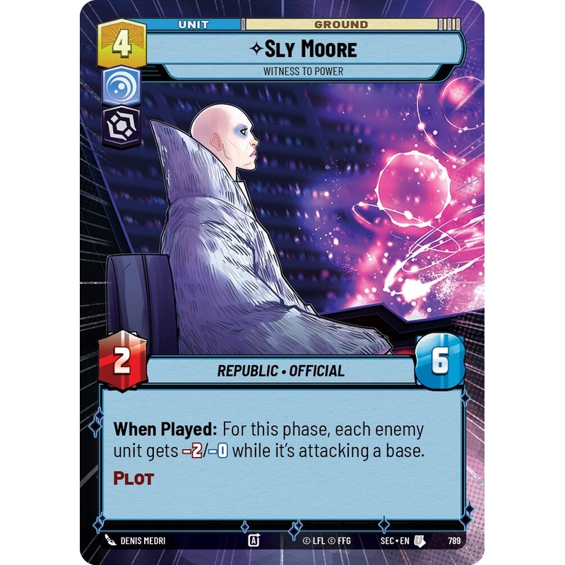 Sly Moore – Witness to Power (Hyperspace Foil) (789) (789) [Secrets of Power]