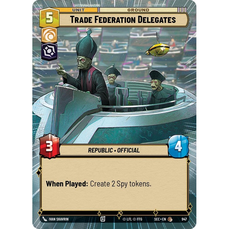 Trade Federation Delegates (947) (Hyperspace Foil) (947) [Secrets of Power]