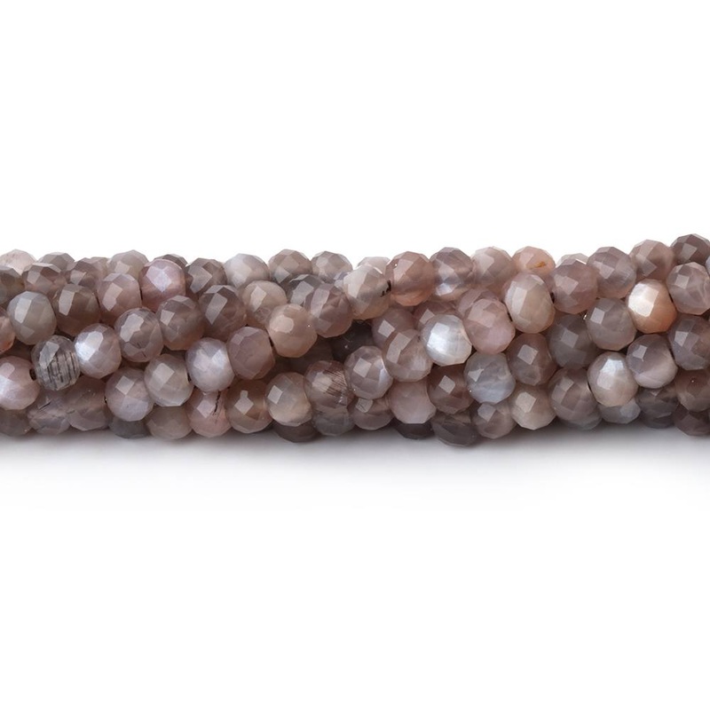 3.5mm Chocolate Moonstone Micro Faceted Rondelles 12.5 inch 215 Beads (ONLINE ORDER ONLY)
