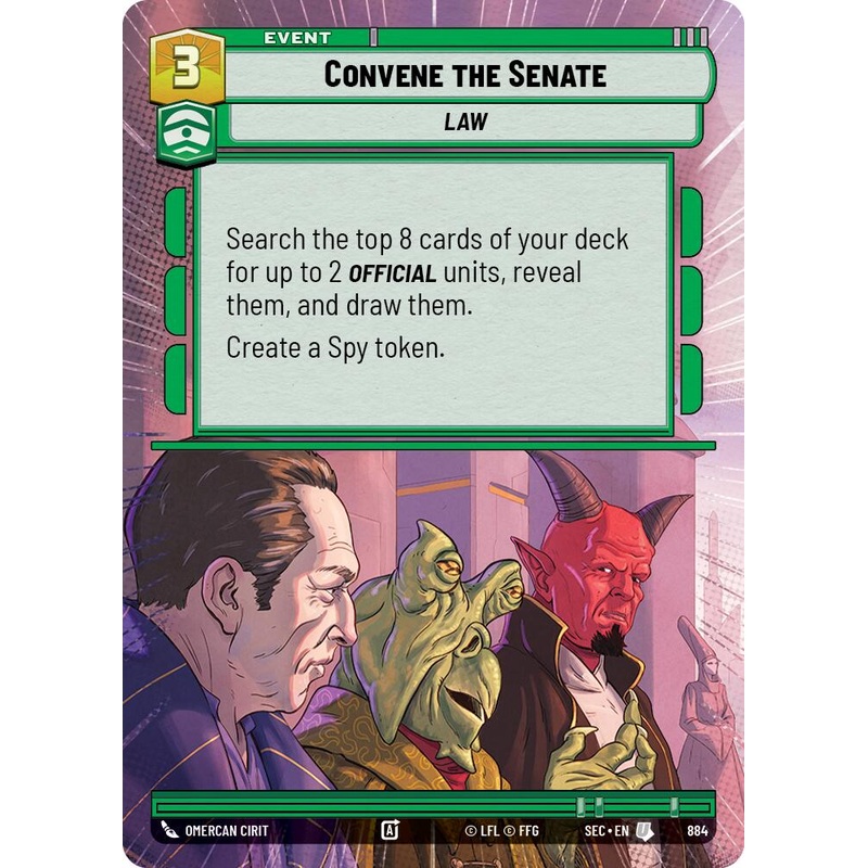 Convene the Senate (884) (Hyperspace Foil) (884) [Secrets of Power]