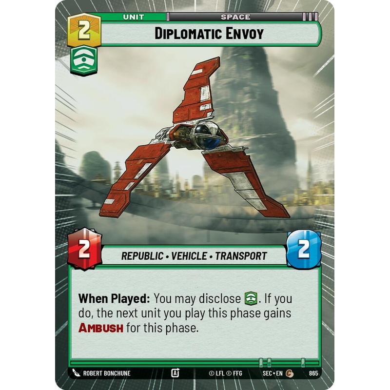 Diplomatic Envoy (865) (Hyperspace Foil) (865) [Secrets of Power]