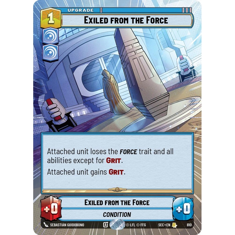 Exiled from the Force (810) (Hyperspace Foil) (810) [Secrets of Power]