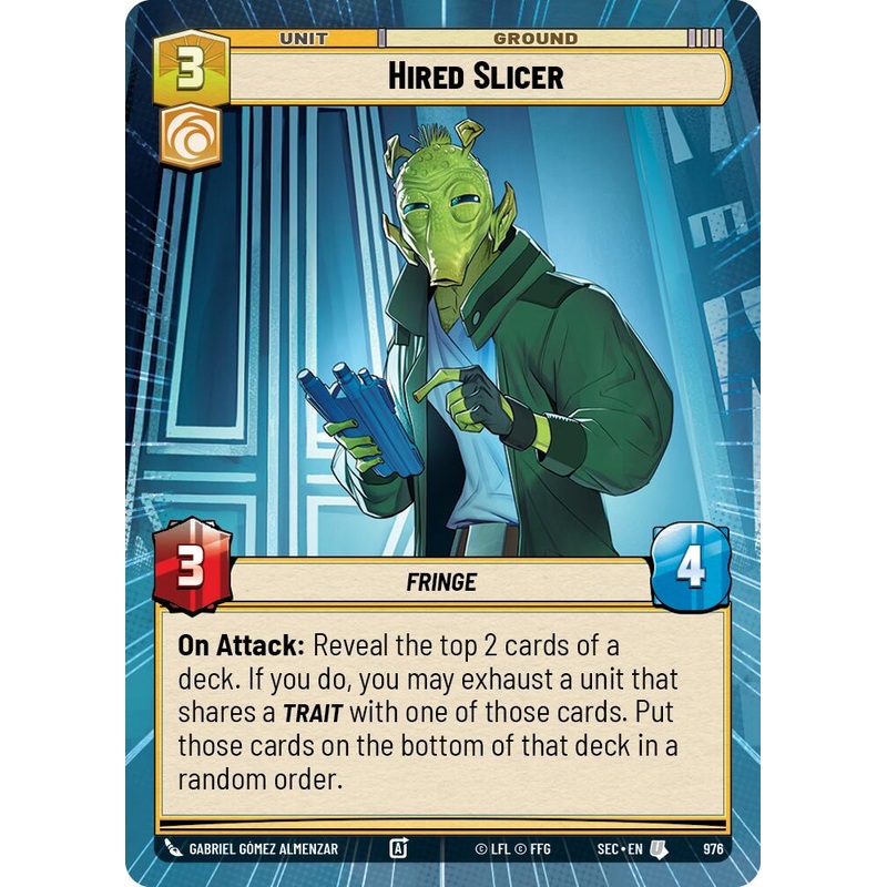 Hired Slicer (976) (Hyperspace Foil) (976) [Secrets of Power]