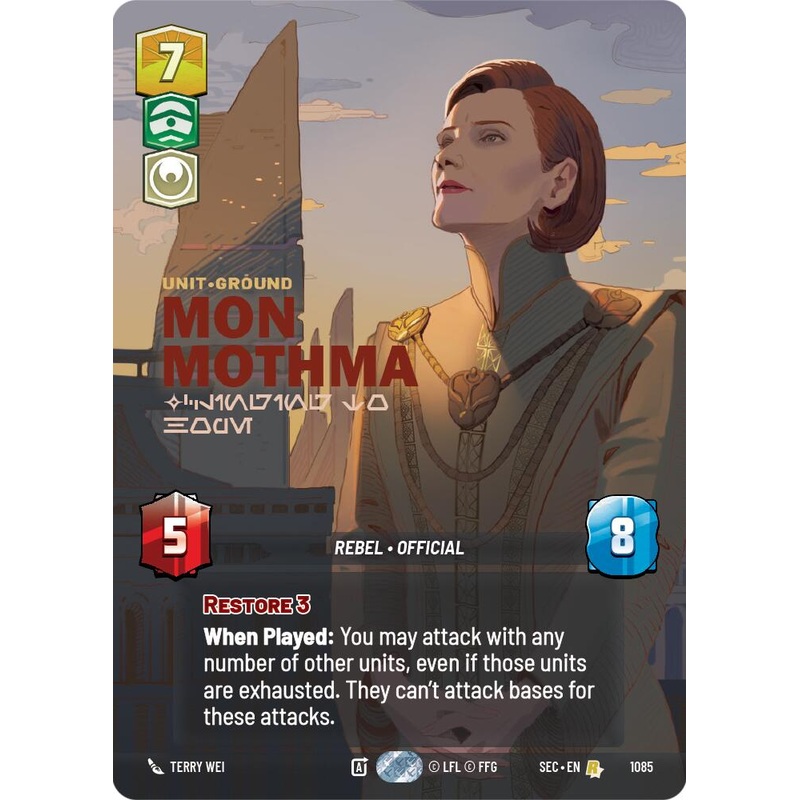 Mon Mothma – Clinging to Hope (Prestige Foil) (1085) (1085) [Secrets of Power]