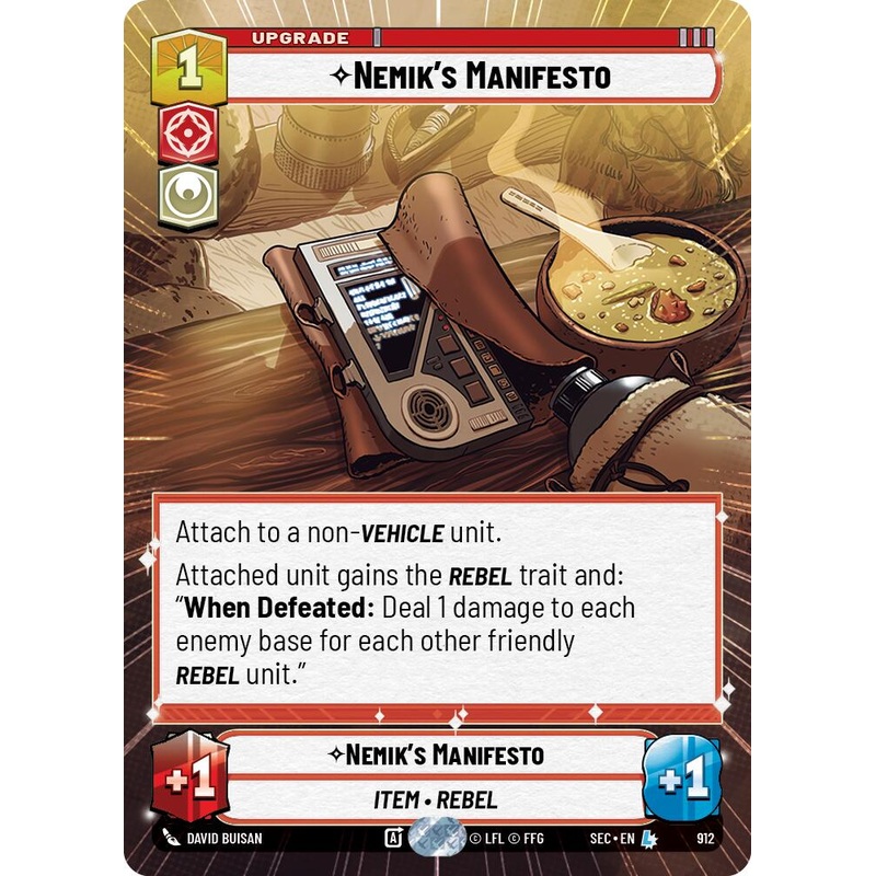 Nemik’s Manifesto (912) (Hyperspace Foil) (912) [Secrets of Power]