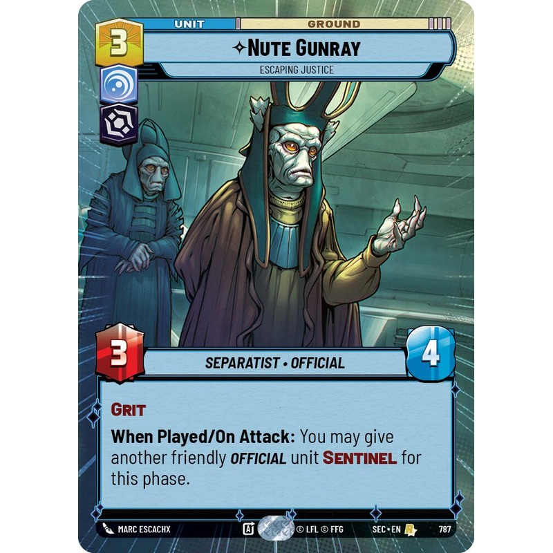 Nute Gunray – Escaping Justice (Hyperspace Foil) (787) (787) [Secrets of Power]