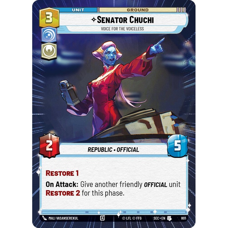 Senator Chuchi – Voice for the Voiceless (Hyperspace Foil) (801) (801) [Secrets of Power]