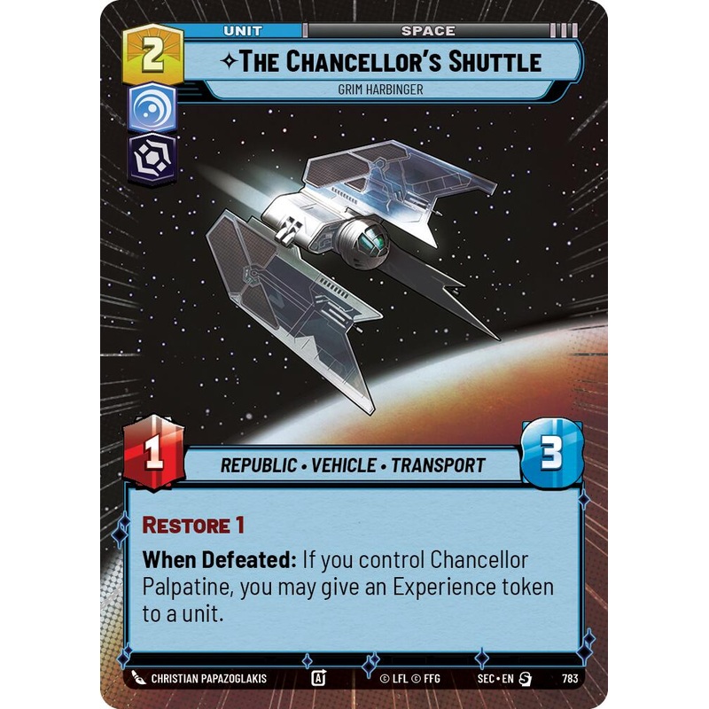 The Chancellor’s Shuttle – Grim Harbinger (Hyperspace Foil) (783) (783) [Secrets of Power]