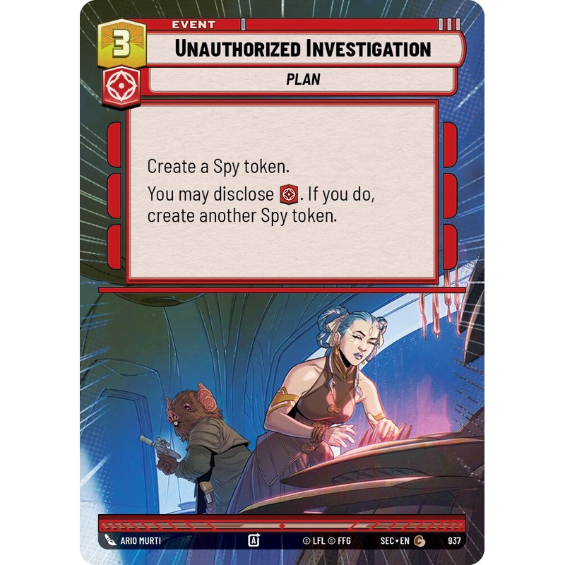 Unauthorized Investigation (937) (Hyperspace Foil) (937) [Secrets of Power]