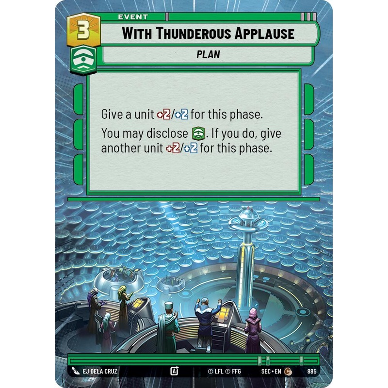 With Thunderous Applause (885) (Hyperspace Foil) (885) [Secrets of Power]