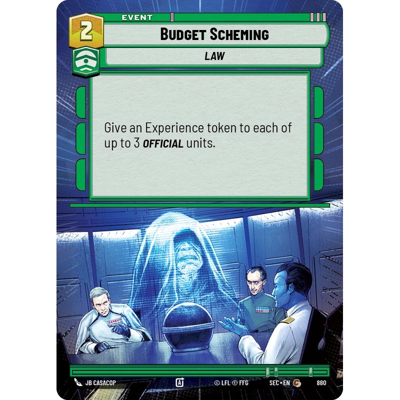 Budget Scheming (880) (Hyperspace Foil) (880) [Secrets of Power]