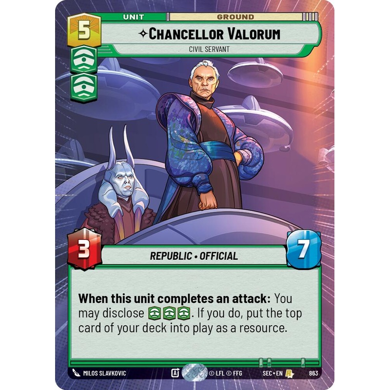 Chancellor Valorum – Civil Servant (Hyperspace Foil) (863) (863) [Secrets of Power]
