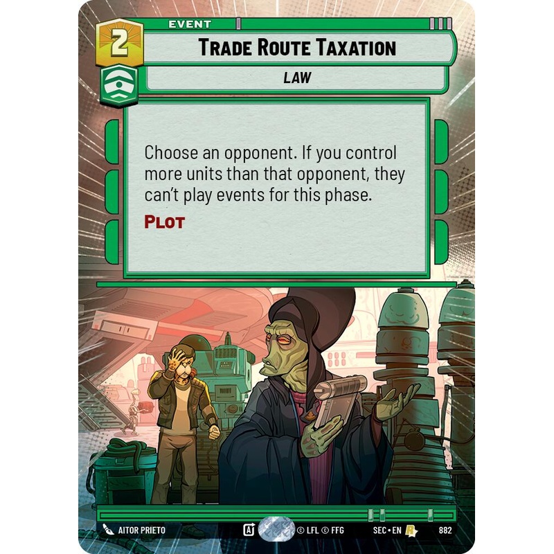 Trade Route Taxation (882) (Hyperspace Foil) (882) [Secrets of Power]