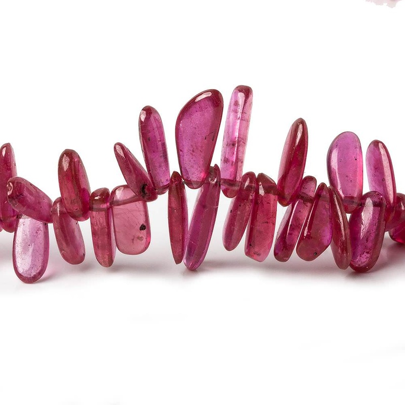 3×3-13x4mm Ruby Top & Front Drilled Plain Nuggets 18 inches 265 beads (ONLINE ORDER ONLY)