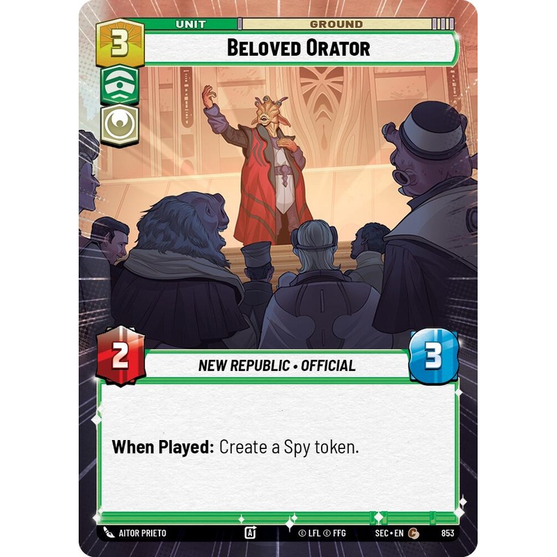 Beloved Orator (853) (Hyperspace Foil) (853) [Secrets of Power]