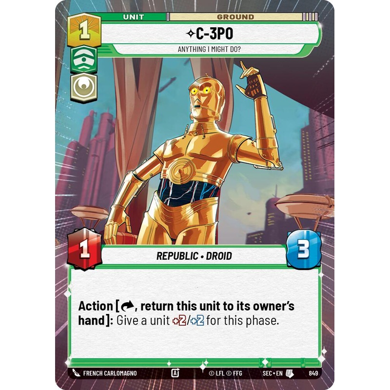 C-3PO – Anything I Might Do? (Hyperspace Foil) (849) (849) [Secrets of Power]