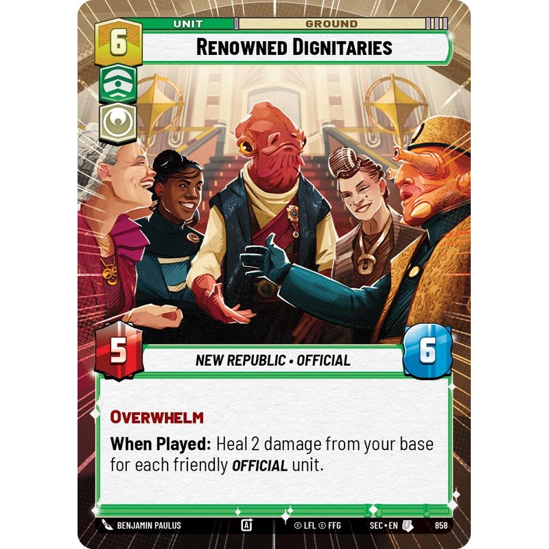 Renowned Dignitaries (858) (Hyperspace Foil) (858) [Secrets of Power]
