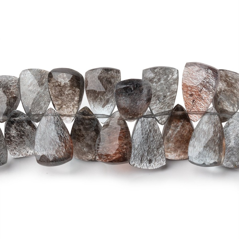 11×7-13x8mm Copper Moss Aquamarine Top Drilled Faceted Points 7.5 inch 56 Beads AAA (ONLINE ORDER ONLY)