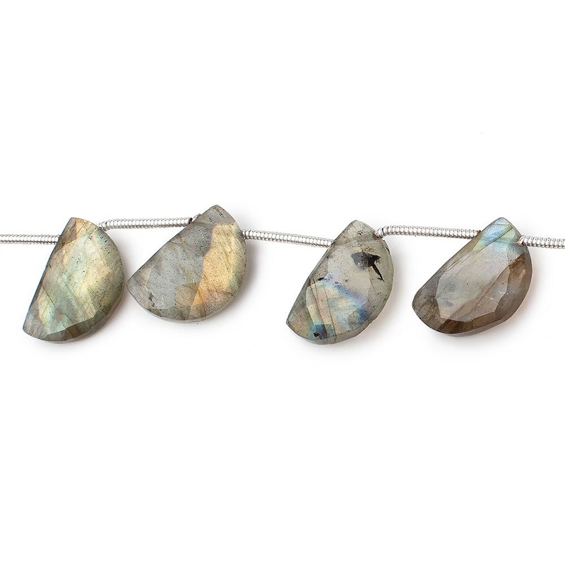 14x9mm Labradorite Faceted Half Moon Beads 8 inch 13 pieces (ONLINE ORDER ONLY)