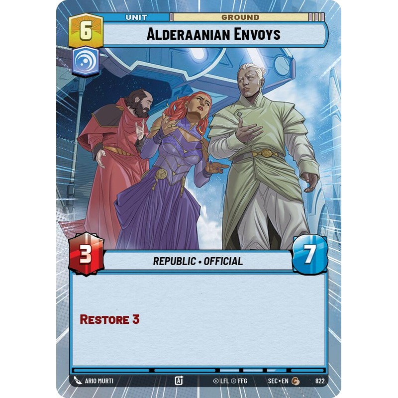 Alderaanian Envoys (822) (Hyperspace Foil) (822) [Secrets of Power]