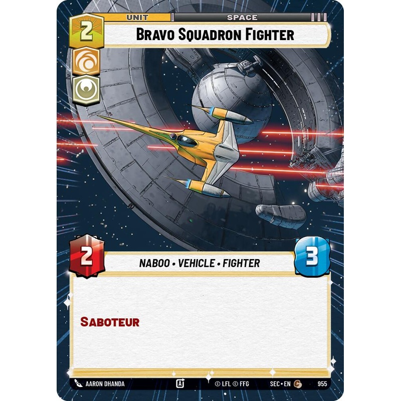 Bravo Squadron Fighter (955) (Hyperspace Foil) (955) [Secrets of Power]