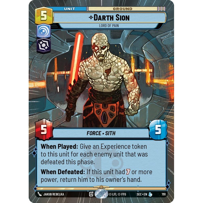 Darth Sion – Lord of Pain (Hyperspace Foil) (791) (791) [Secrets of Power]