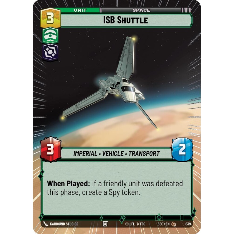 ISB Shuttle (839) (Hyperspace Foil) (839) [Secrets of Power]