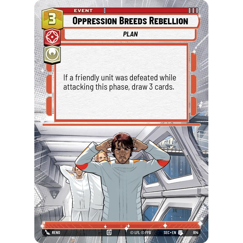 Oppression Breeds Rebellion (914) (Hyperspace Foil) (914) [Secrets of Power]