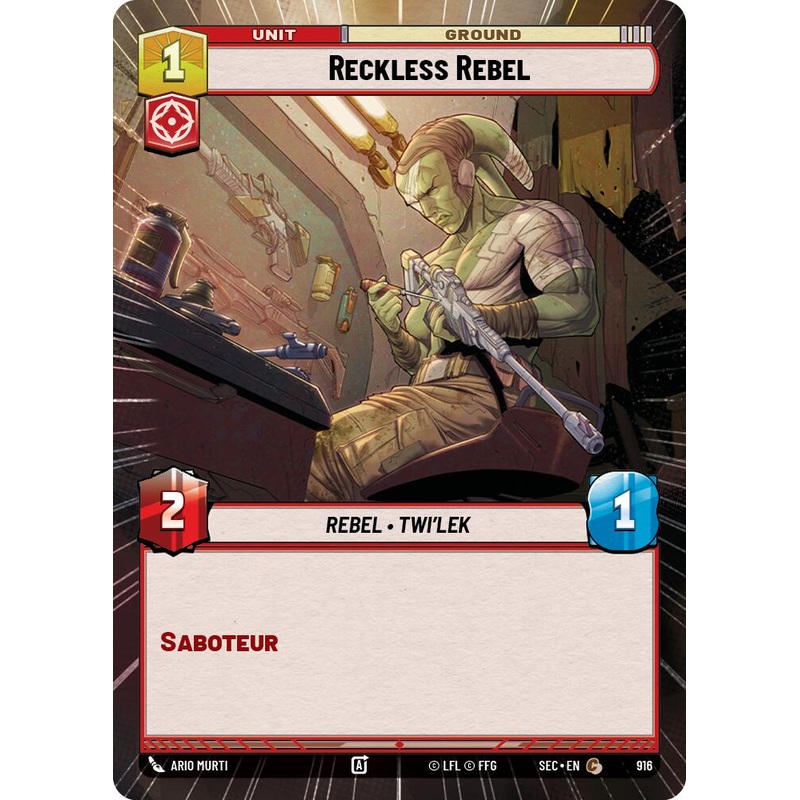 Reckless Rebel (916) (Hyperspace Foil) (916) [Secrets of Power]