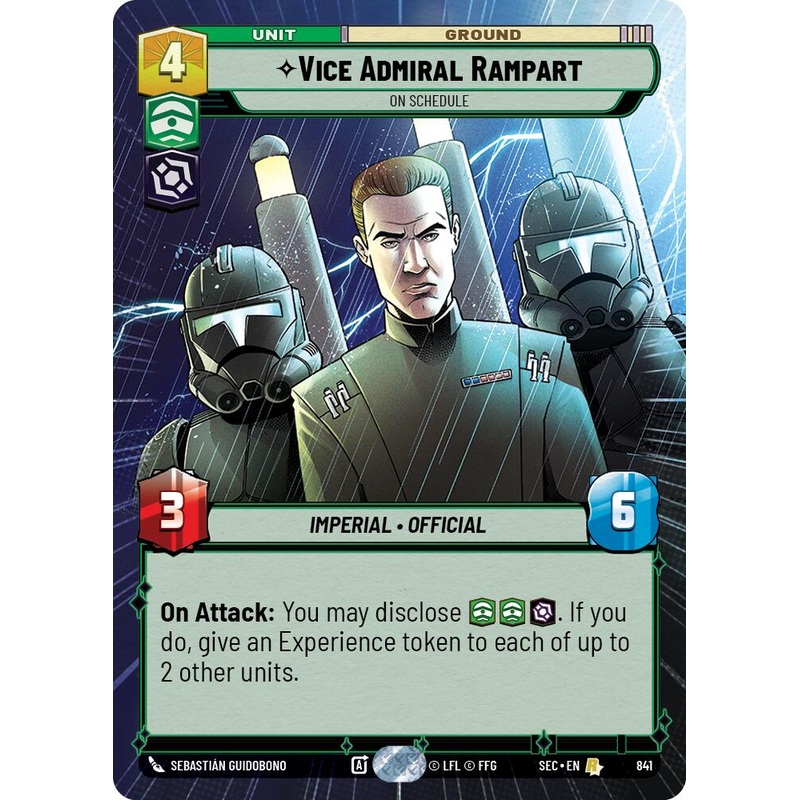 Vice Admiral Rampart – On Schedule (Hyperspace Foil) (841) (841) [Secrets of Power]