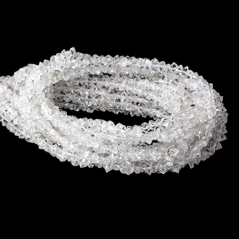 3x2mm Double Terminated Quartz Crystals 170 beads 16 inch (ONLINE ORDER ONLY)