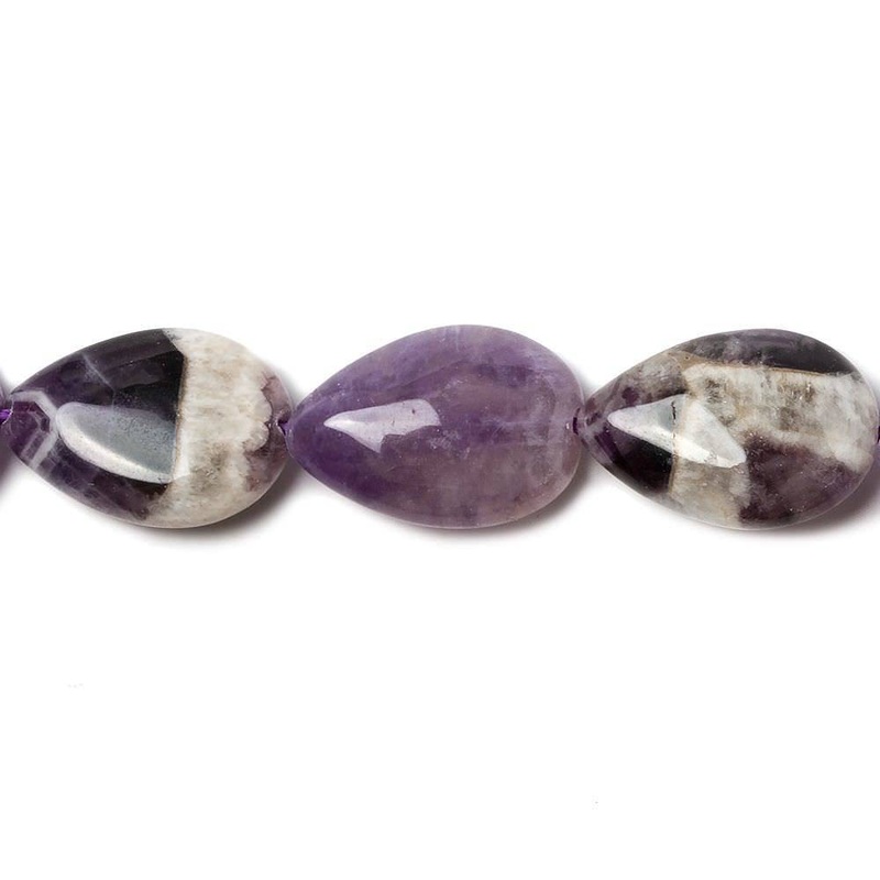 15x10x5mm Cape Amethyst straight drilled plain pears 15 inch 27 beads (ONLINE ORDER ONLY)