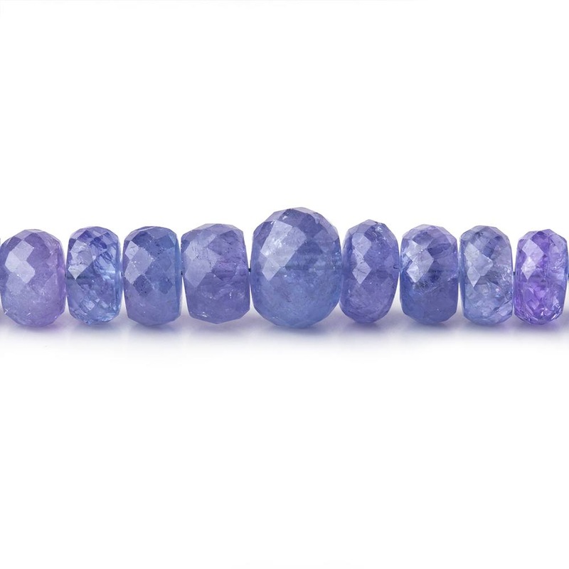 5-8mm Tanzanite Faceted Rondelle Beads 16 inch 108 pieces A (ONLINE ORDER ONLY)
