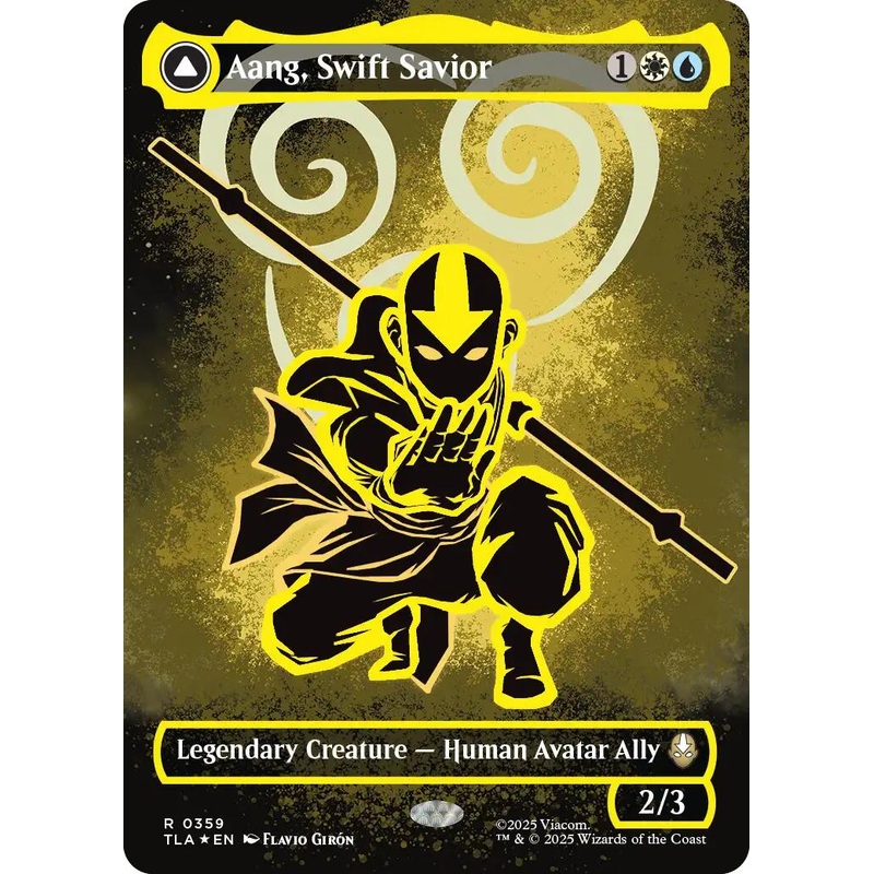 Aang, Swift Savior (Borderless) (Neon Ink Foil) [Avatar: The Last Airbender]