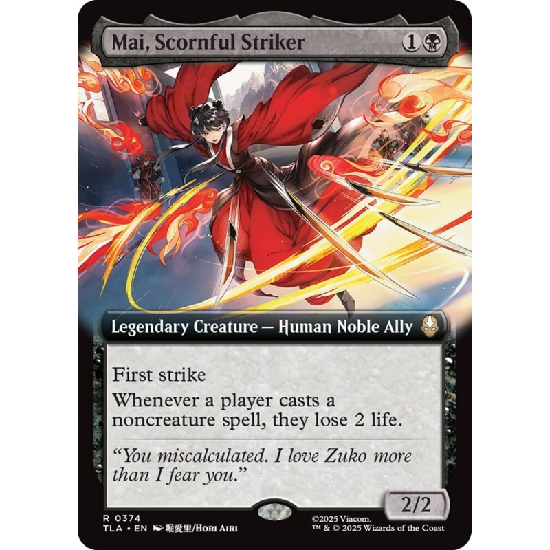 Mai, Scornful Striker (Extended Art) [Avatar: The Last Airbender]