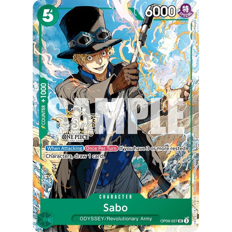Sabo (OP09-027) (3rd Anniversary Tournament 3 Brothers Pack [Carrying On His Will: 3rd Anniversary Tournament Cards]