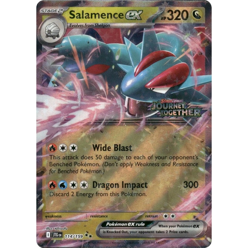 Salamence ex (114/159) (Journey Together Stamped) [Scarlet & Violet: Journey Together]