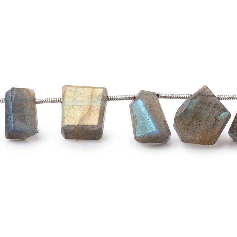 13×6-13x11mm Labradorite Top Drill Faceted Nuggets 7.5 inch 16 Beads (ONLINE ORDER ONLY)