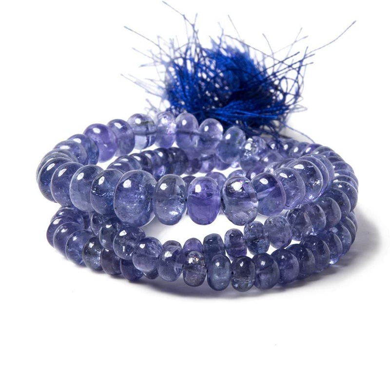 5-7mm Tanzanite Beads Plain Rondelle 15.5 inch 106 pieces (ONLINE ORDER ONLY)