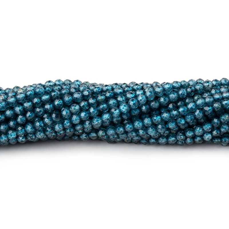 2mm London Blue Quartz Micro faceted round beads 12.5 inch 180 pieces (ONLINE ORDER ONLY)