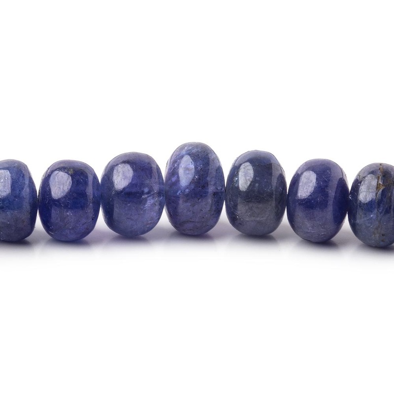 4.5-9mm Tanzanite Plain Rondelle Beads 18 inch 106 pieces AA (ONLINE ORDER ONLY)