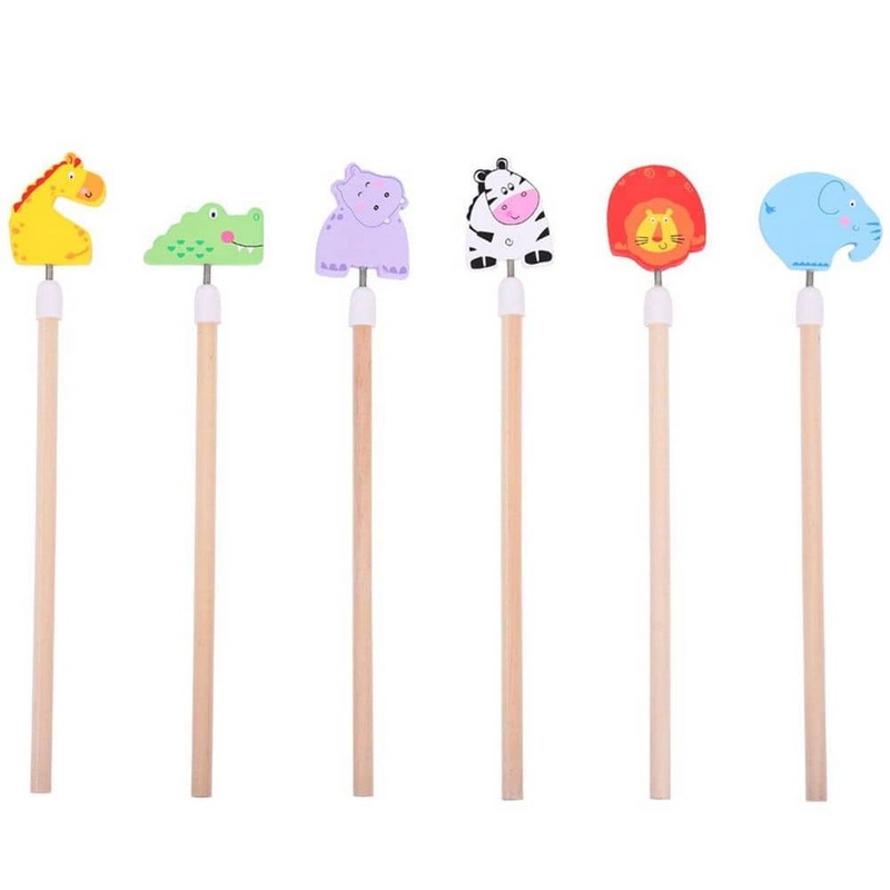 Safari Animal Pencils (Pack of 6)