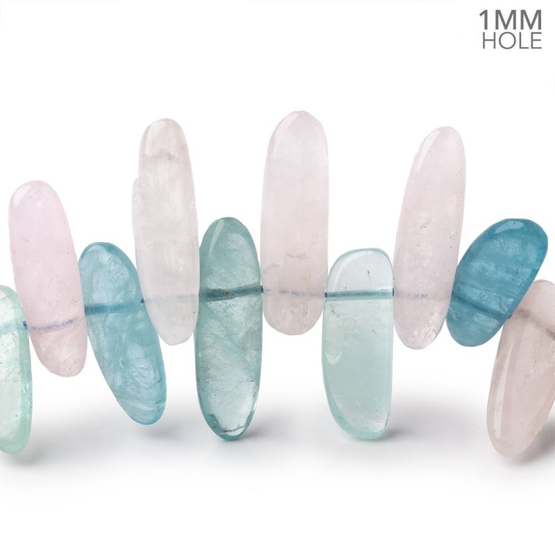 12-26mm Multi Color Beryl Top Drill Plain Nuggets 16 inch 54 Beads AA 1mm hole (ONLINE ORDER ONLY)