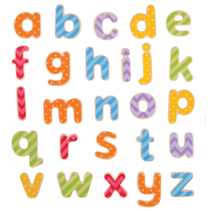 Wooden Magnetic Letters (Lowercase)
