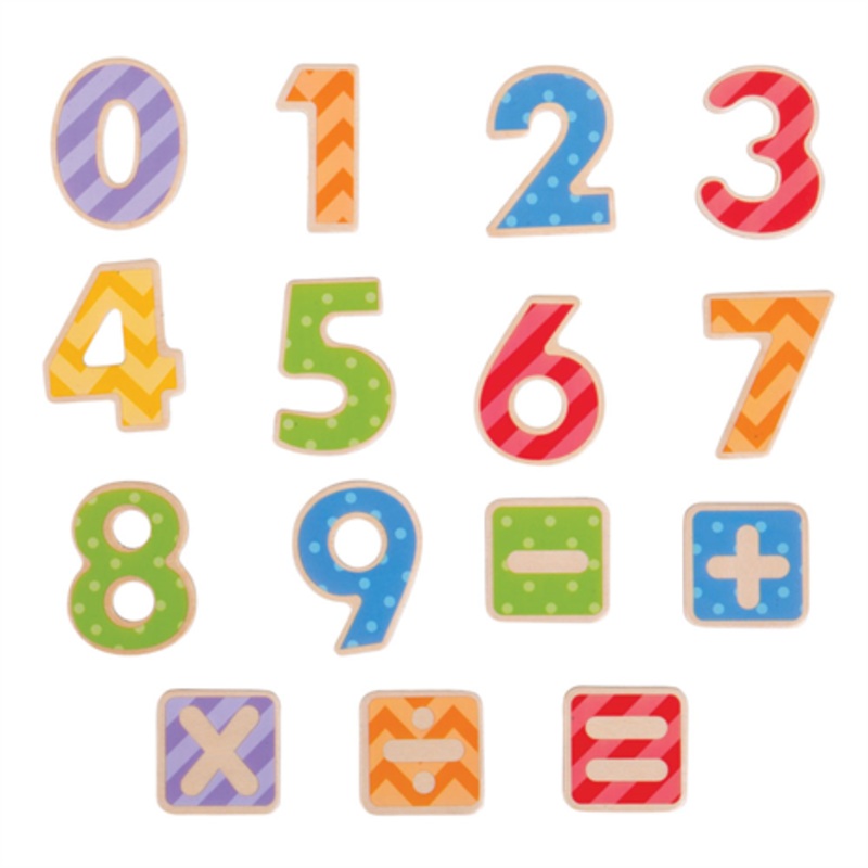 Wooden Magnetic Numbers
