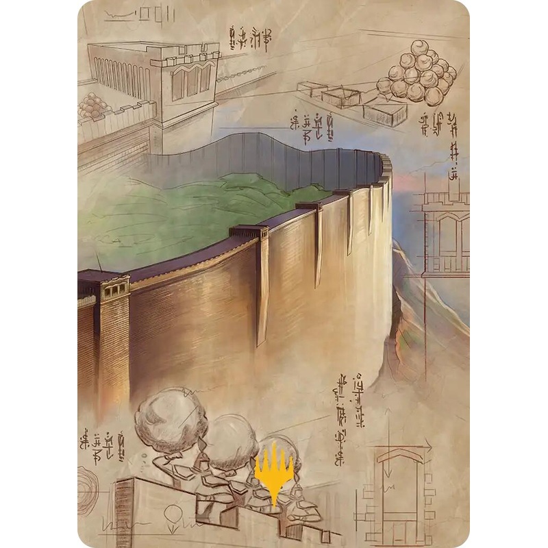 The Walls of Ba Sing Se Art Card (Gold-Stamped Planeswalker Symbol) [Avatar: The Last Airbender Art Series]