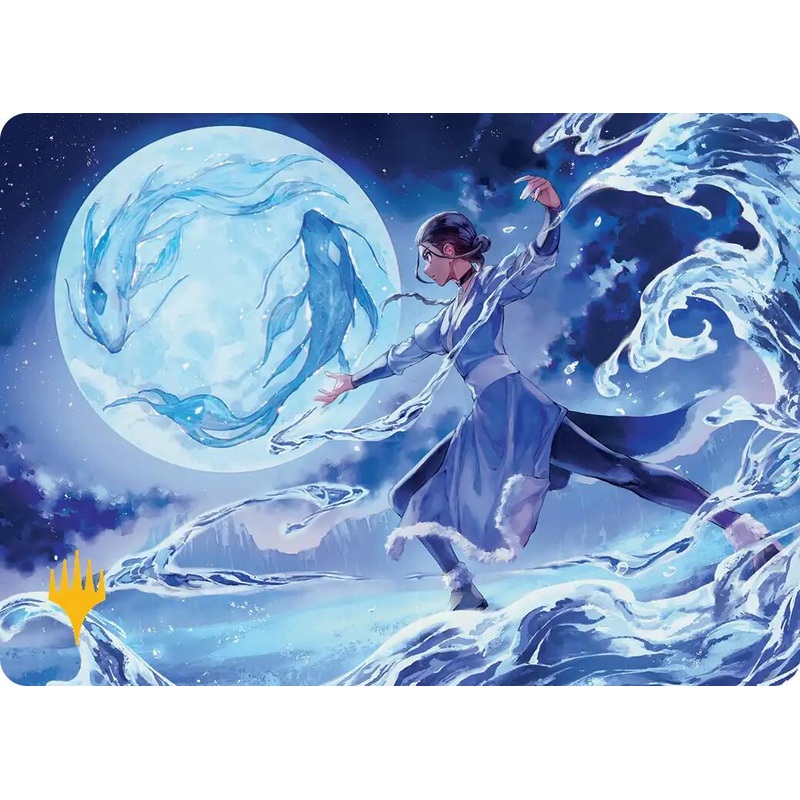 Waterbender Ascension Art Card (Gold-Stamped Planeswalker Symbol) [Avatar: The Last Airbender Art Series]