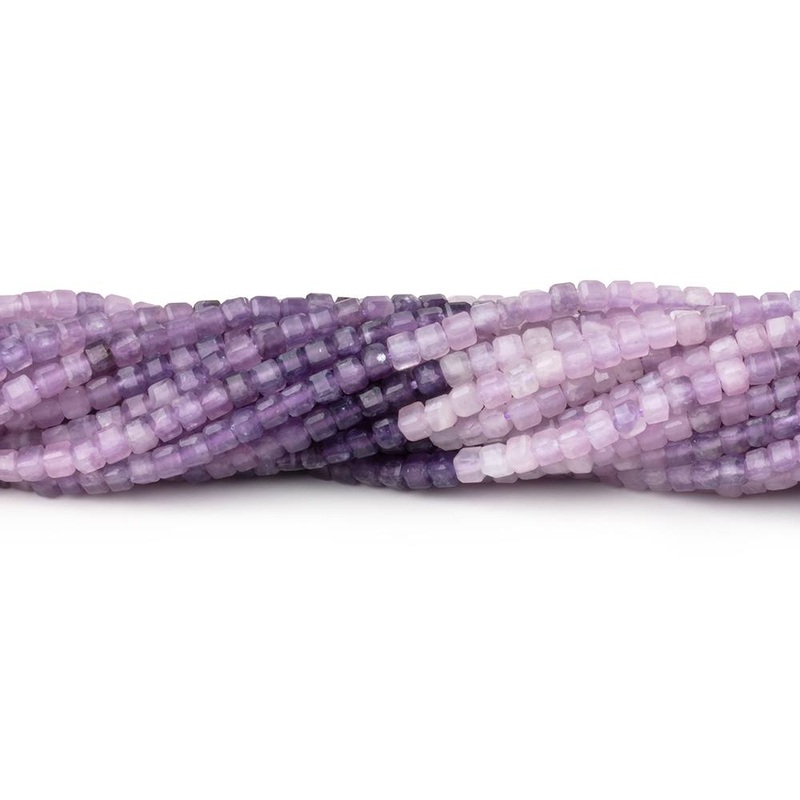 2mm Cape Amethyst Micro Faceted Cube Beads 12.5 inch 140 Beads (ONLINE ORDER ONLY)