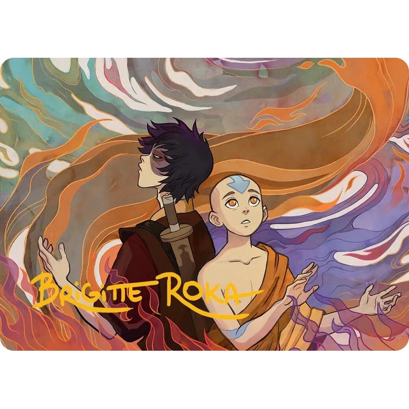 Fated Firepower Art Card (Gold-Stamped Signature) [Avatar: The Last Airbender Art Series]